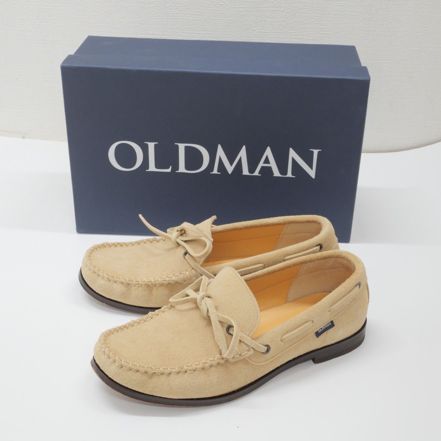 OLDMAN スエード モカシン シューズ スリッポン SURF サイズ24.5cm ベージュ
