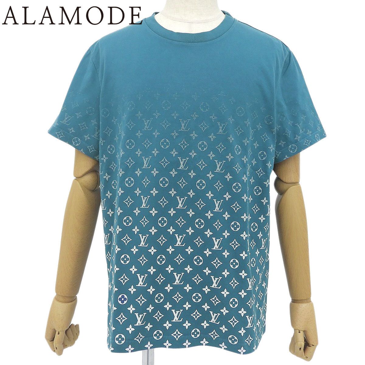 LOUIS VUITTON(ルイ・ヴィトン) モノグラム グラディエント Tシャツ Tシャツ 2021年 アパレル ファッション RM211Q XXL コットン ホワイト白 ブルーグリーン メンズ 40802196279【中古】【アラモード】