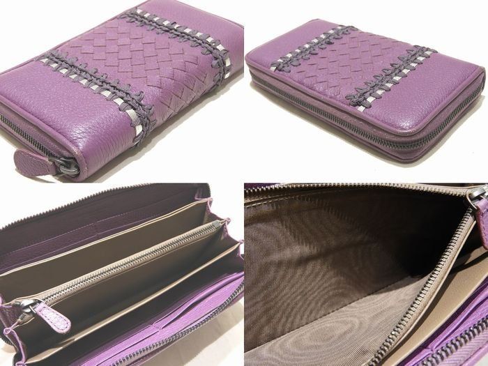 ボッテガヴェネタ ラウンドファスナー 長財布 ☆ 275064 パープル