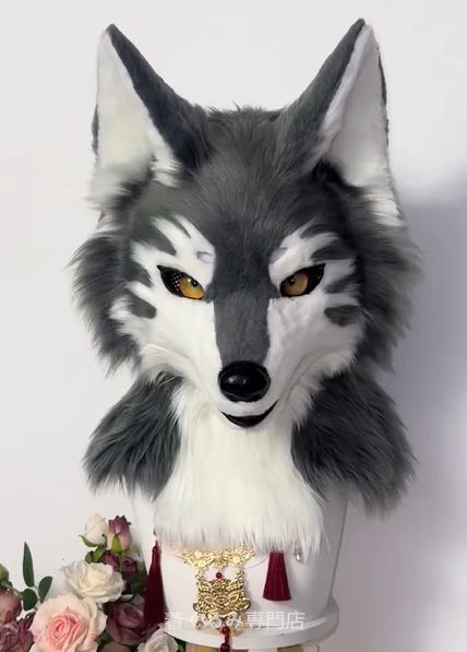 犬　猫　着ぐるみ ヘッド全頭　ヘッド ケモノ ファースーツ ぬいぐるみ コスプレ コスチューム Kurumi 一点物 C501