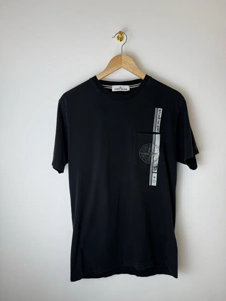 STONE ISLAND ストーンアイランド ポケット 半袖Tシャツ ブラック