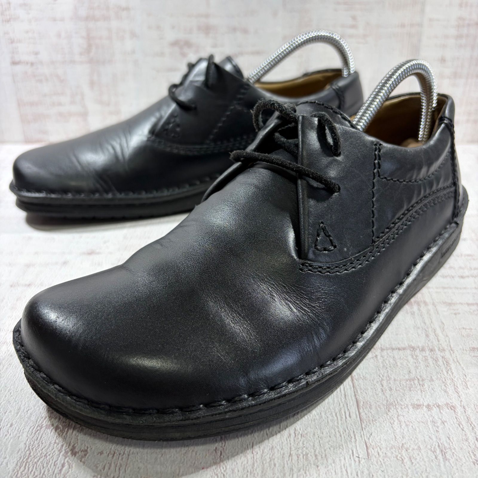 BIRKENSTOCK ビルケンシュトック レザーシューズ レースアップ 24.5cm ブラック 革靴