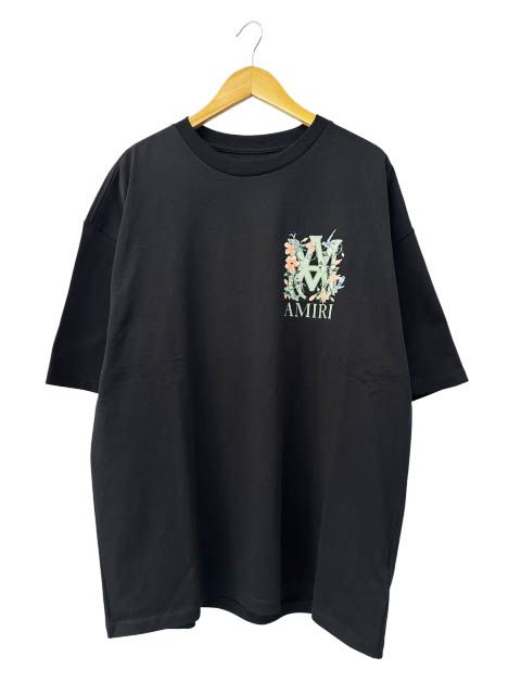 アミリ AMIRI 26SS MA FLORAL OS TEE フローラル ロゴ プリント オーバーサイズ 半袖Tシャツ AMTOJR1122 L 黒ブラック ブランド古着ベクトル 中古☆AA★■260607