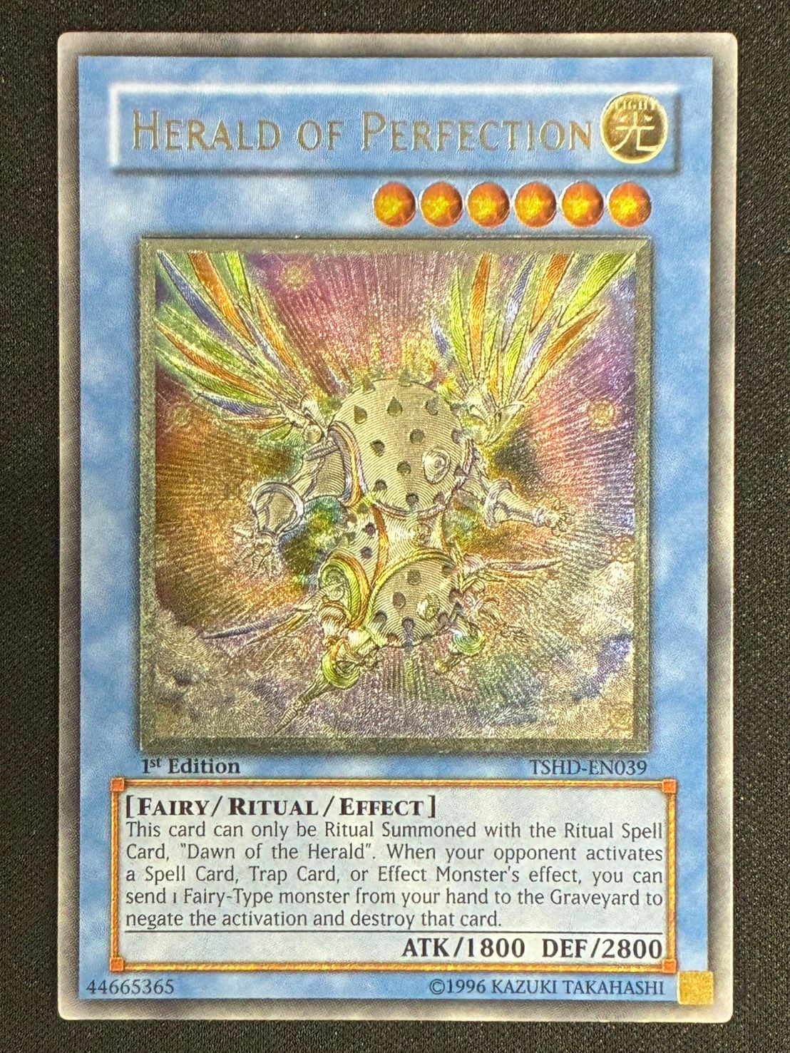 遊戯王 神光の宣告者　英語　レリーフ　1st 遊戯王】神光の宣告者 Herald of Perfection レリーフ 1st Edition