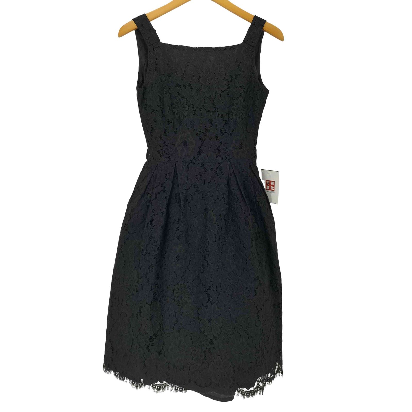 ANNA SUI ノースリーブ レースワンピース ブラック サイズ0 アナスイ ANNA SUI レースデザイン ノースリーブワンピース レディース