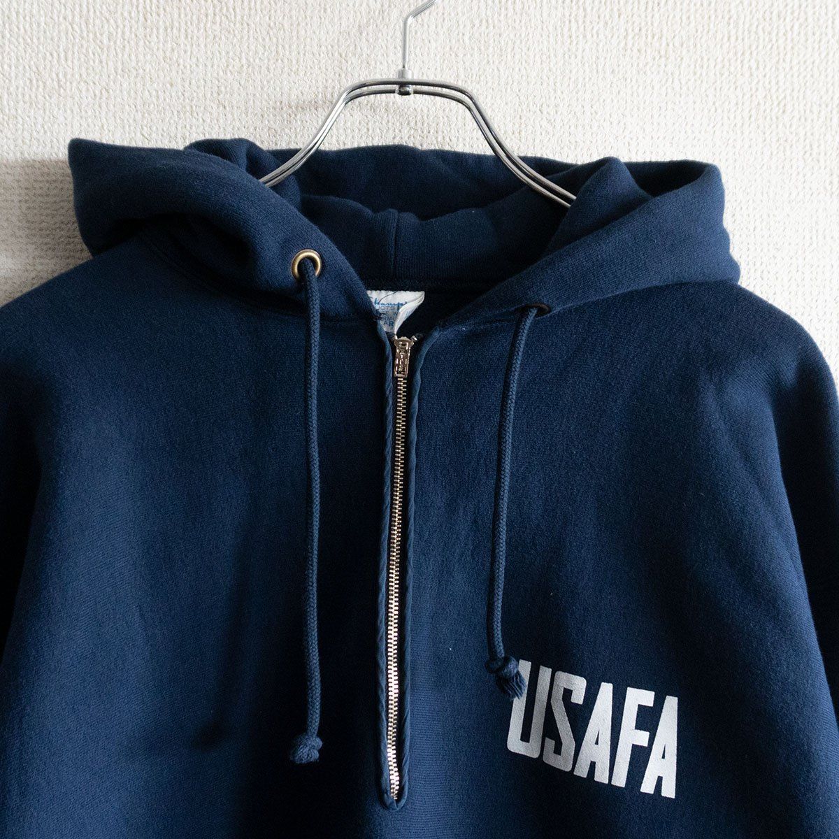 美品】 Champion【70s 復刻 USAFA HALF ZIP HOOD】XL チャンピオン
