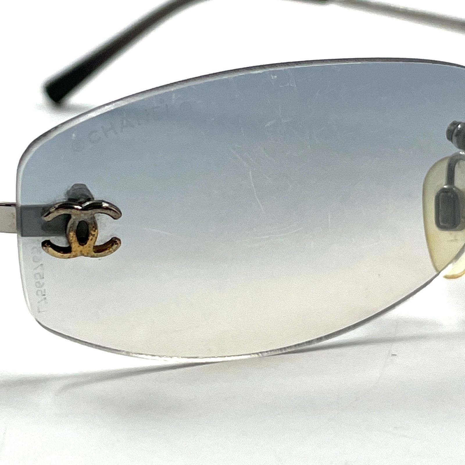 シャネル CHANEL サングラス 4002 c.124/55 54□19 ココマーク ブルー