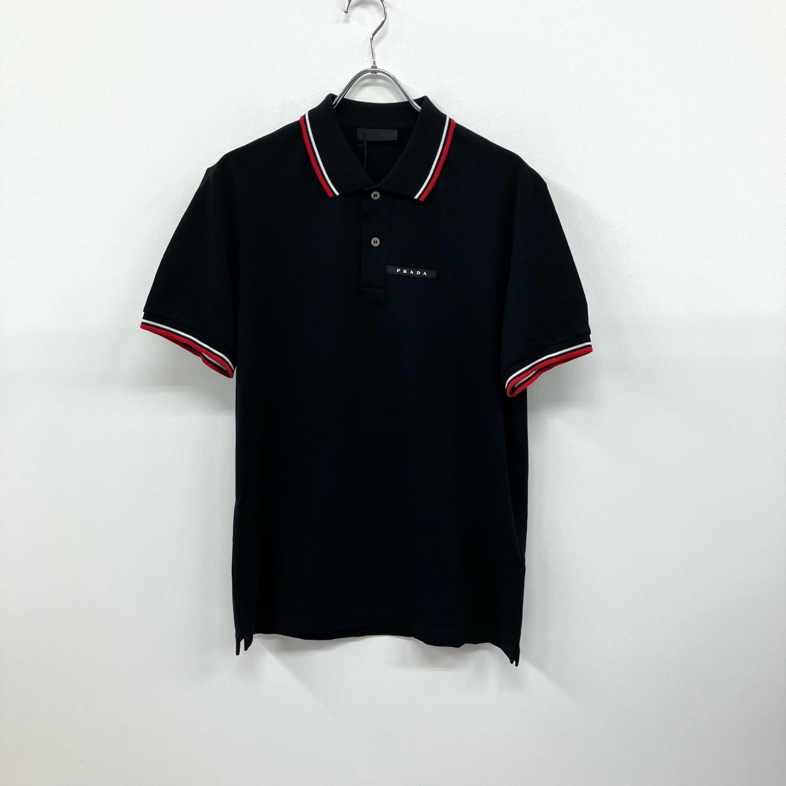 【イオン広店】 中古 PRADA | プラダ ポロシャツ SJN256 ブラック サイズ：L 【108】