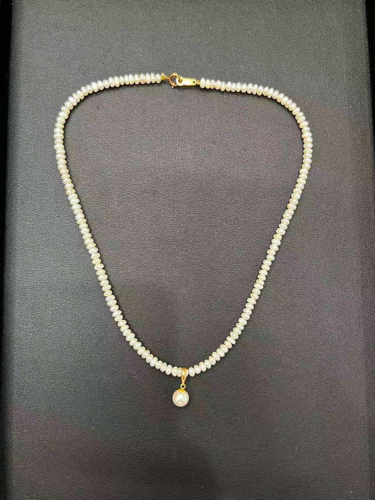淡水本パール ネックレス K18 美品