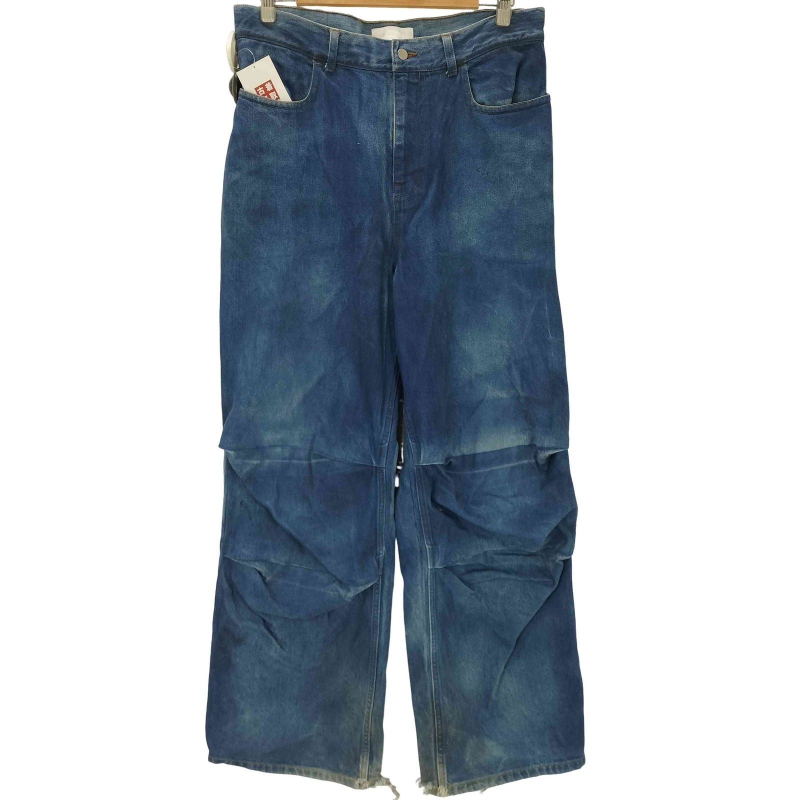 ユーズドフルギ USED古着 {{ICE & TECHNO}} 24AW COATING ARMY DENIM コーティング アーミー バギー デニム パンツ メンズ L