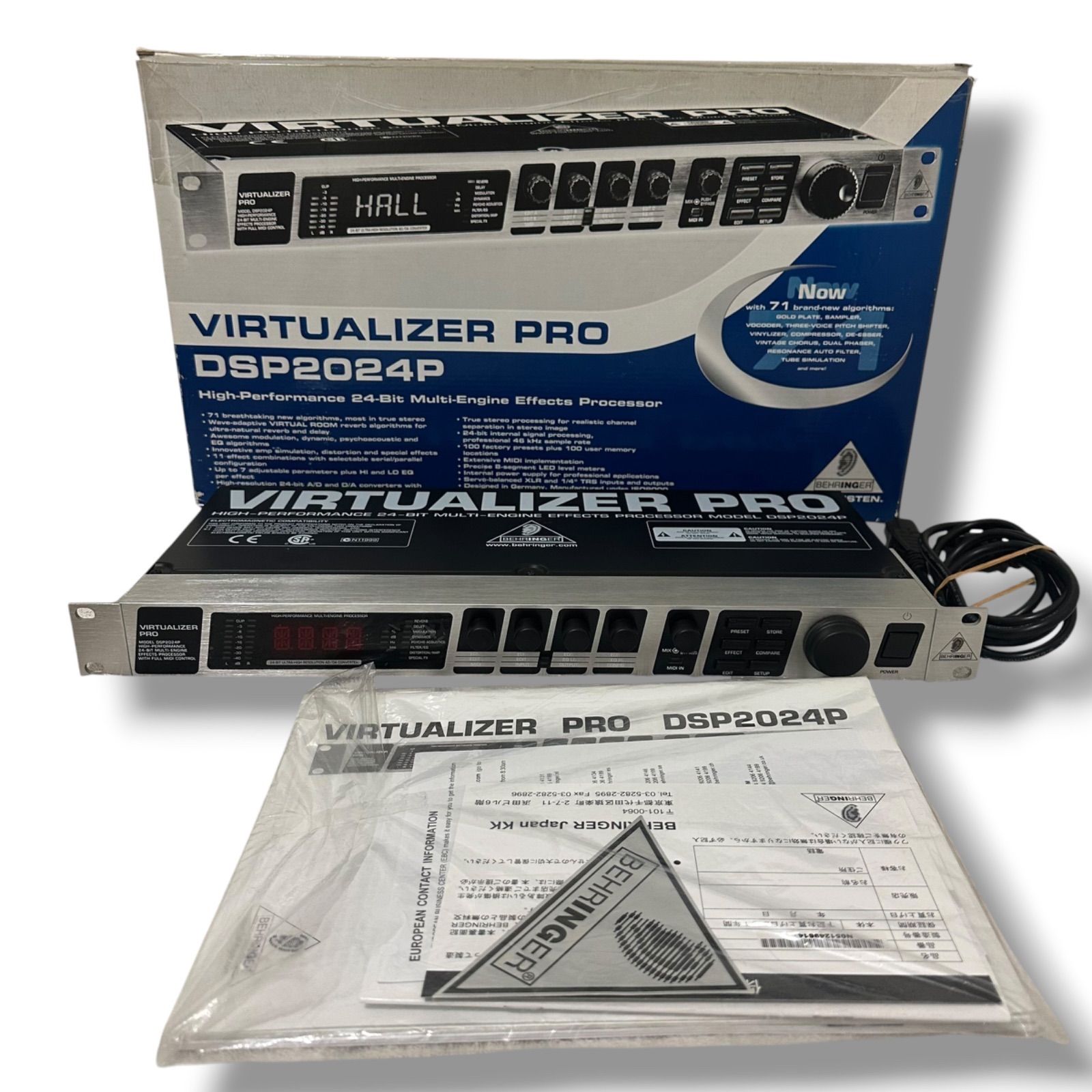 【新品、希少】BEHRINGER VIRTUALIZER PRO DSP2024P/ベリンガーマルチエフェクター/元箱、説明書、電源ケーブル