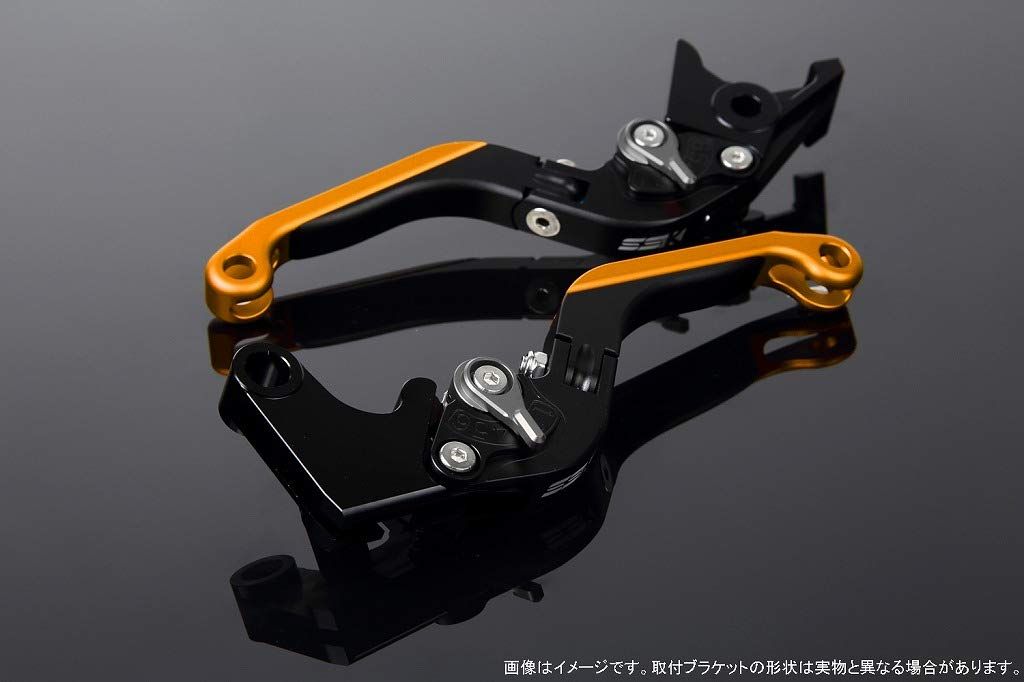 新品 SSK スピードラ アジャストレバーセット 可倒延長式 レバー本体カラー:マットブラック アジャスターカラー:マットチタン エクステンションカラー:マットゴールド HONDA ADV150 KF38