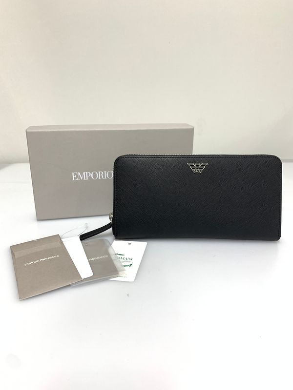 【中古美品】 EMPORIO ARMANI エンポリオ・アルマーニ Y4R169 ラウンドファスナー長財布 ロングウォレット 【200-260607-AS-5-min】