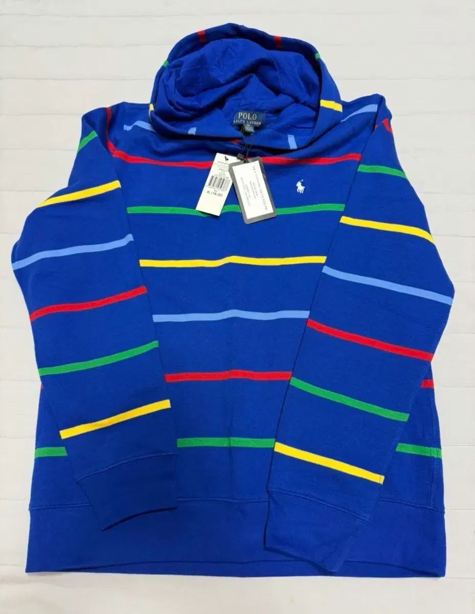 ポロ ラルフローレン ストライプ フード付きTシャツ XL (新品) 正規品