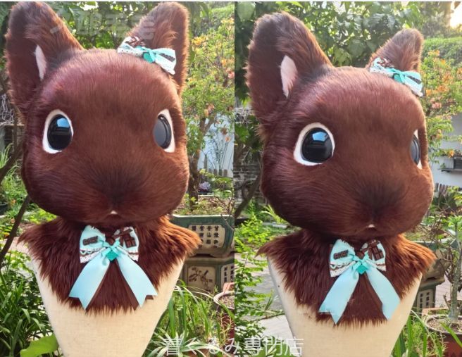 犬　猫　着ぐるみ ヘッド全頭　ヘッド ケモノ ファースーツ ぬいぐるみ コスプレ コスチューム Kurumi 一点物 C510