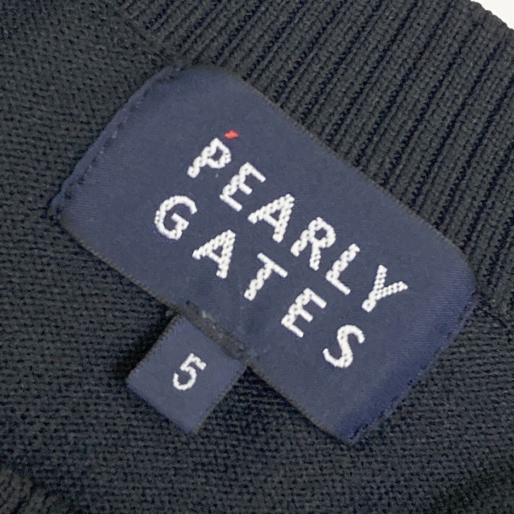 サイズ：5 PEARLY GATES パーリーゲイツ ニットセーター ブラック系