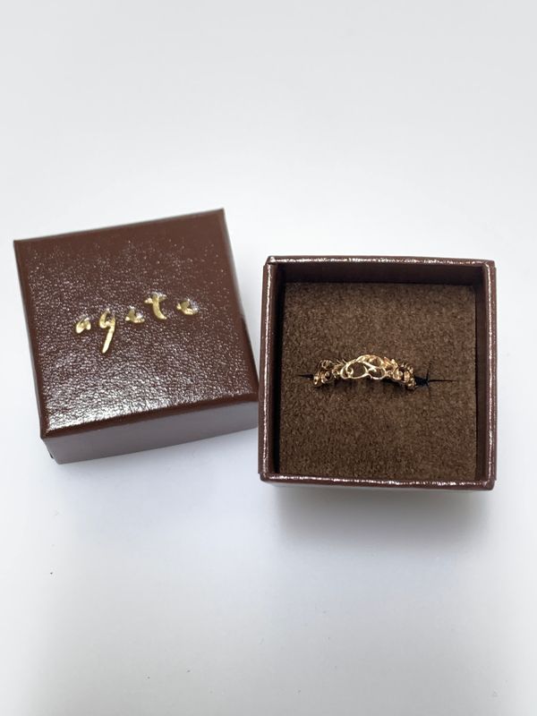 【中古品】 AGATE アガット K10 リング 指輪 アクセサリー 【192-260607-AS-7-min】