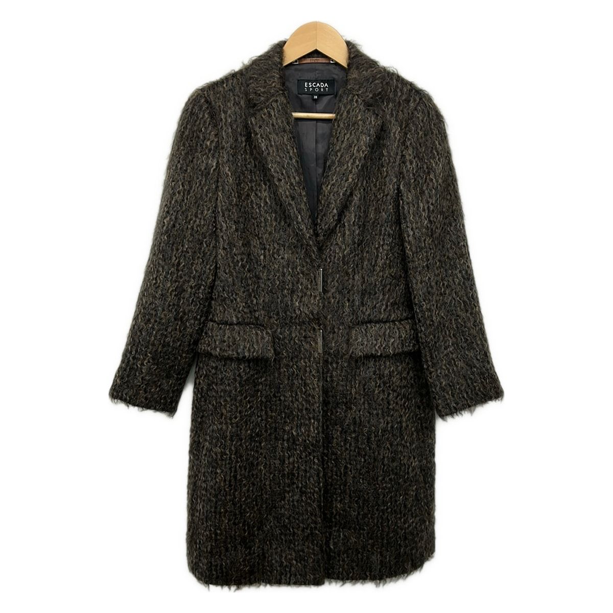 ESCADA SPORT(エスカーダスポート) コート サイズ38 M レディース美品 - ブラウン×グレー×ライトブラウン 長袖/秋/冬