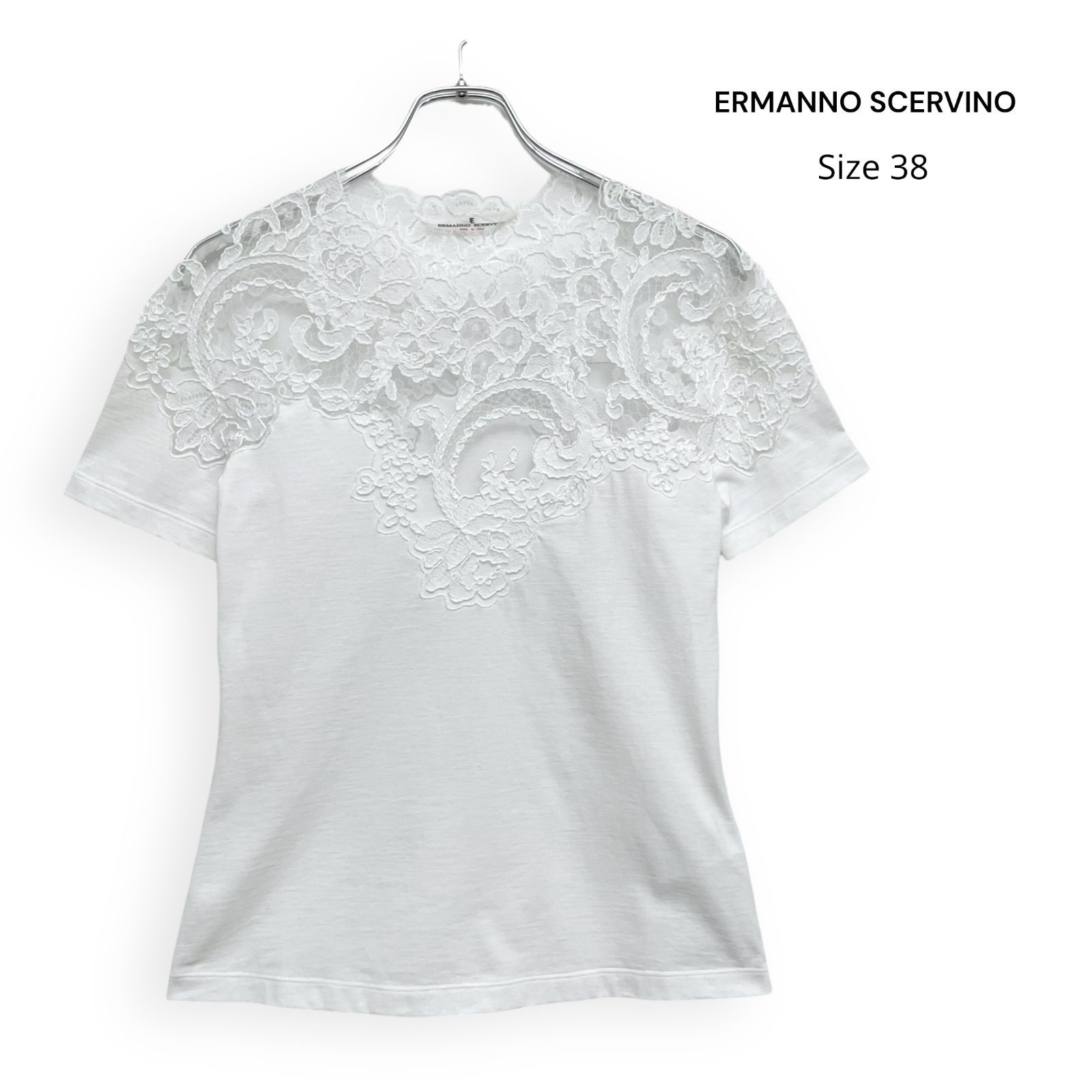 ERMANNO SCERVINO エルマンノ シェルヴィーノ レース 刺繍 半袖