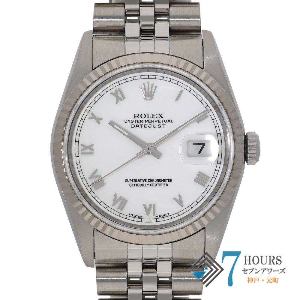 145896 ROLEX ロレックス 16234 デイトジャスト ホワイトローマ ホワイトゴールド ステンレス W番 自動巻き 当店オリジナルボックス