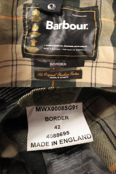 バブアー Barbour ボーダー BORDER オイルド コート ワックスコットン