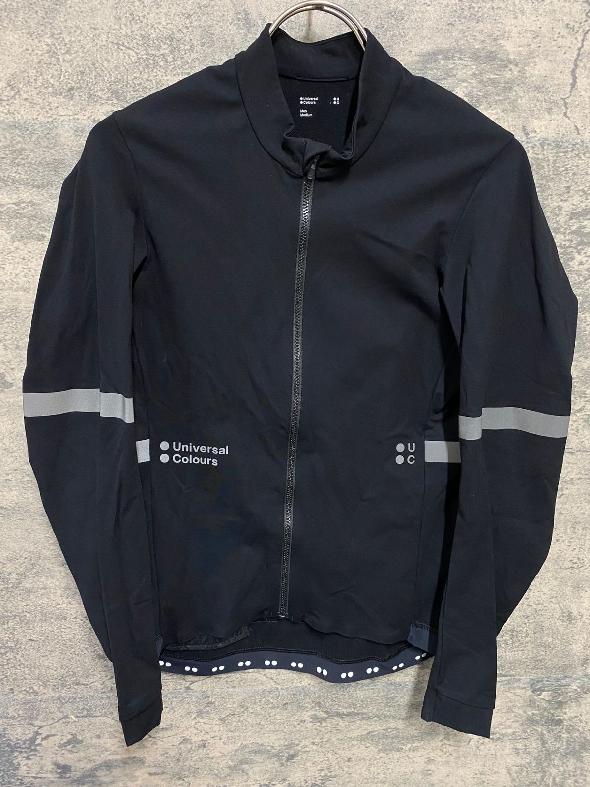 KD161 ユニバーサルカラーズ Universal Colours Mono Long Sleeve Jersey 長袖 サイクルジャージ 黒 M