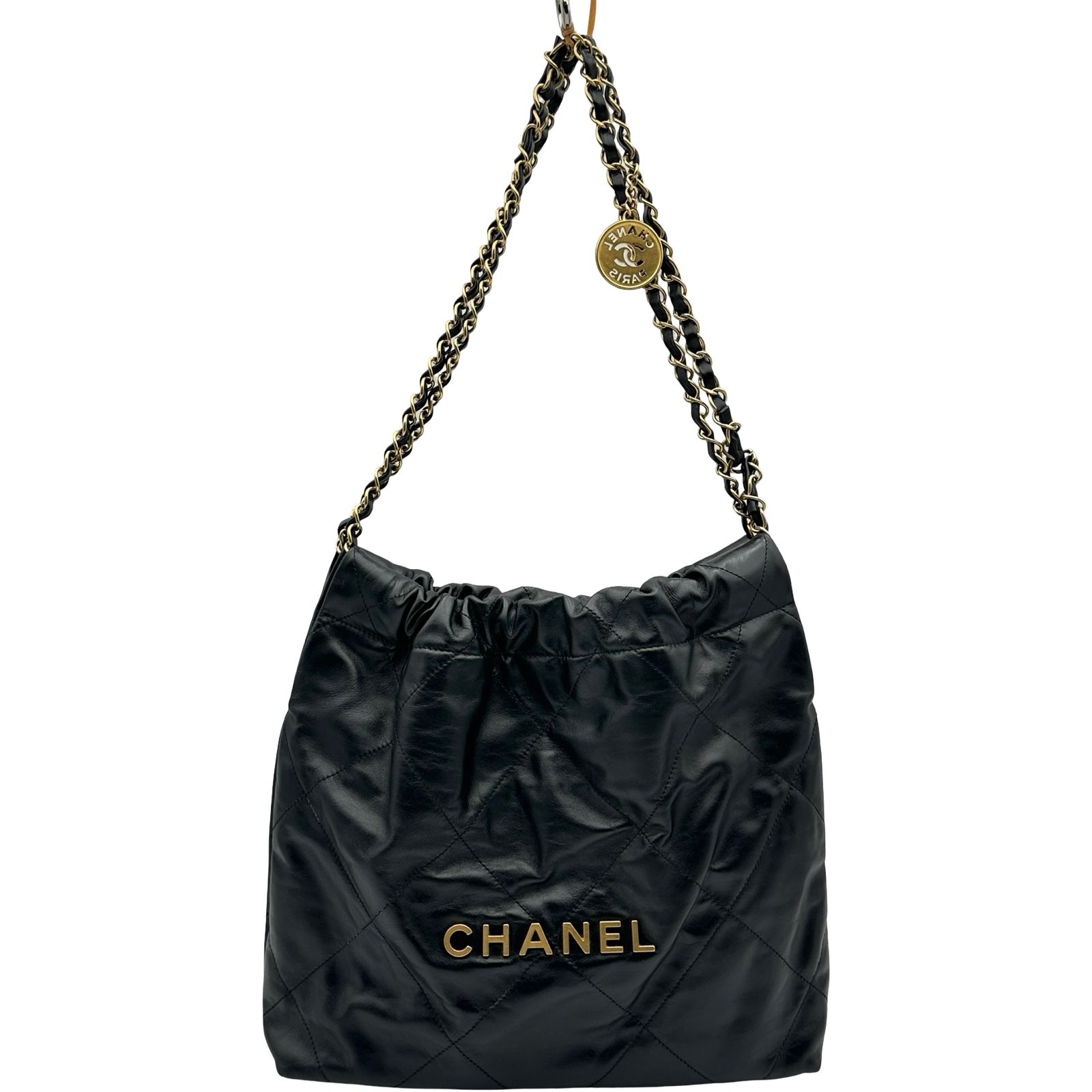 シャネル CHANEL CHANEL22 スモール AS3260 ブラック/ゴールド金具 カーフ レディース ショルダーバッグ