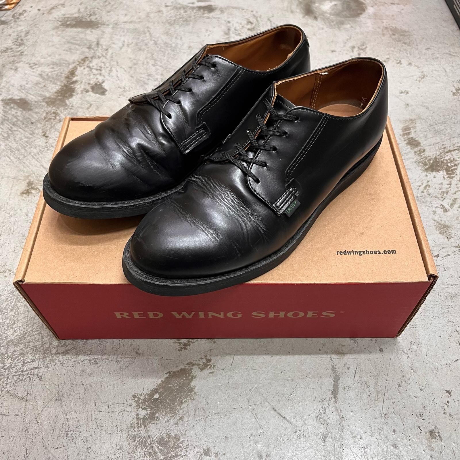 参考上代55500円 RED WING Postman Oxford ポストマン オックスフォード 短靴 レッドウィング 101 ブラック （18352M）