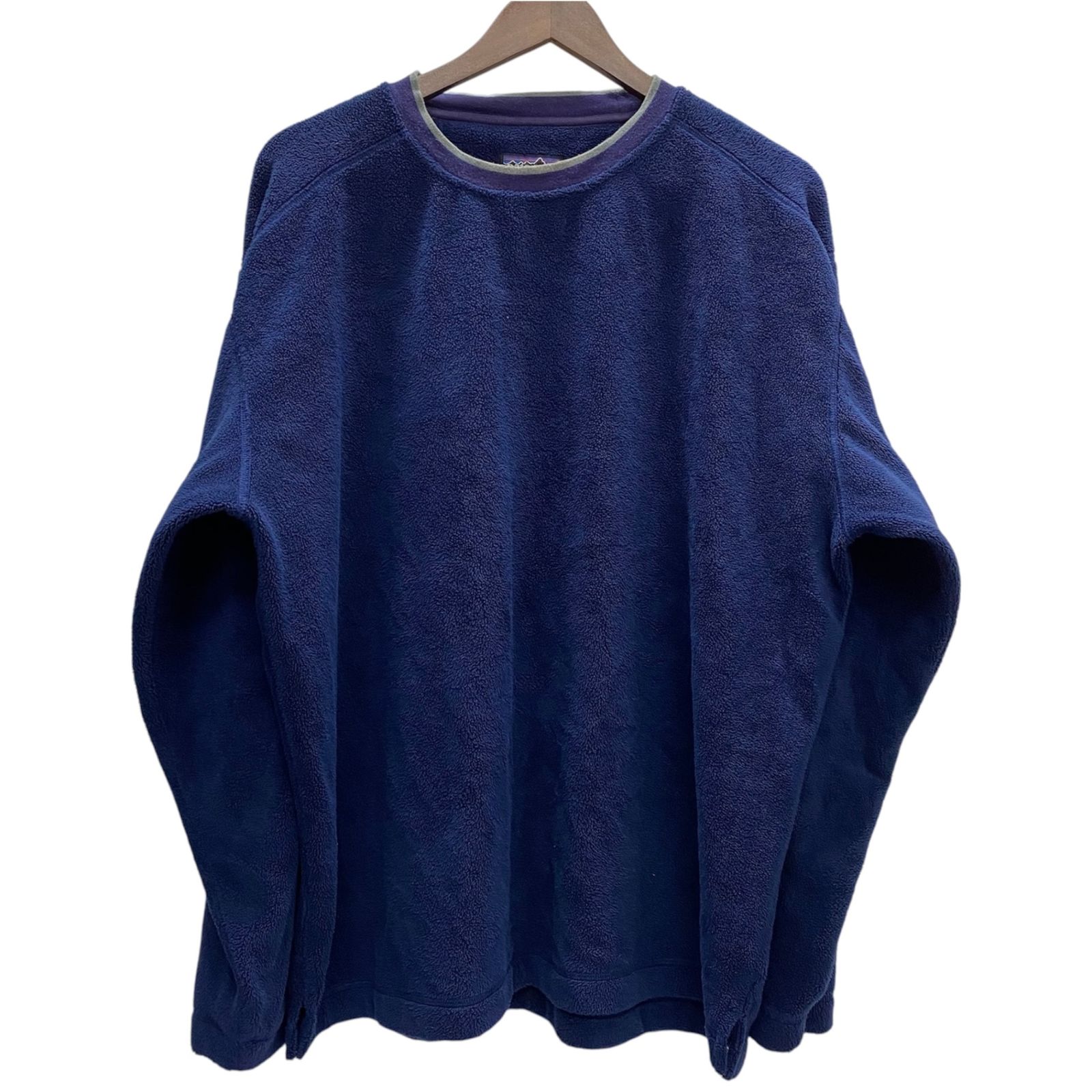パタゴニア PATAGONIA 00's 2004年製 プラッシュシンチラスウェットシャツ 長袖カットソー ネイビー Lサイズ 201MT-6110 VB