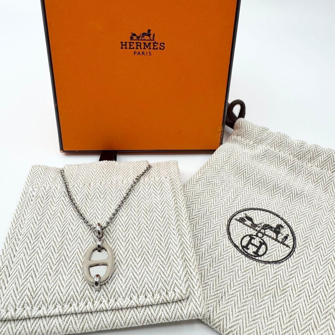 美品】HERMES エルメス ミニマイヨン PM シェーヌダンクル ネックレス 