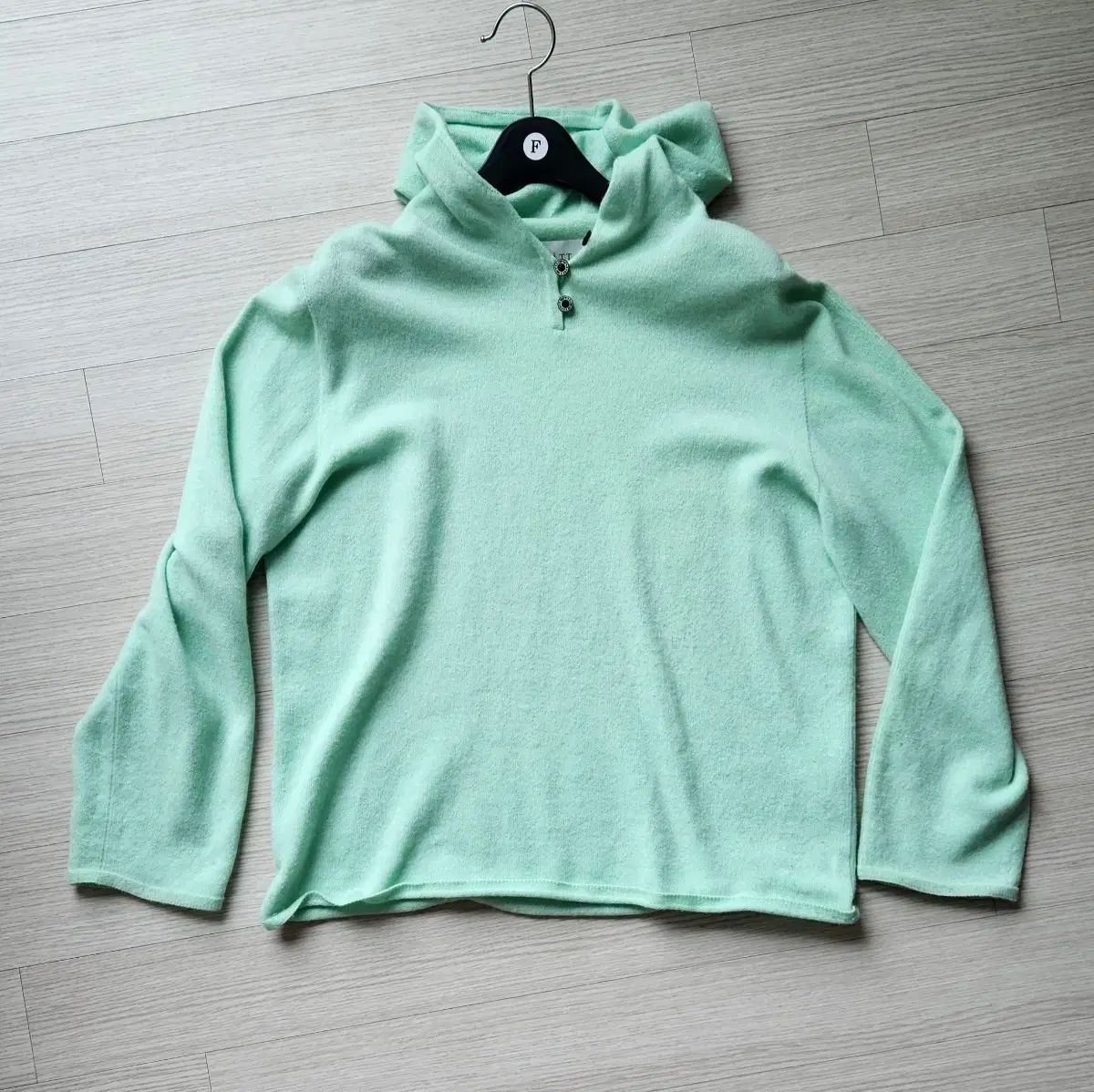 The HANDSOME LATT カシミア 100% ニット フード