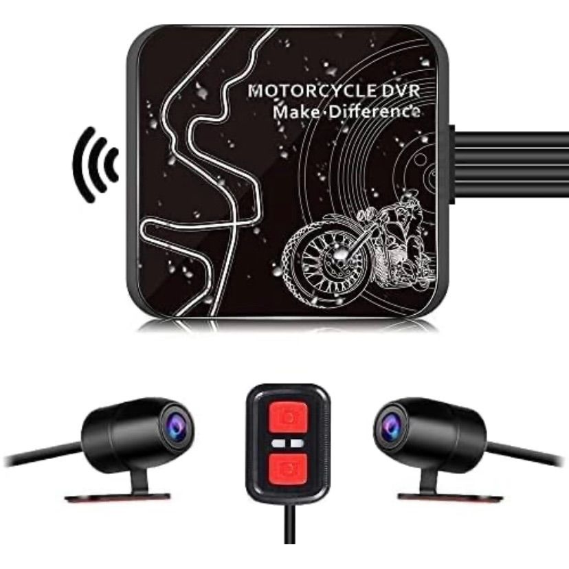 バイク モトカム バイク用 ドライブレコーダー 前後 カメラ 防水 IP67