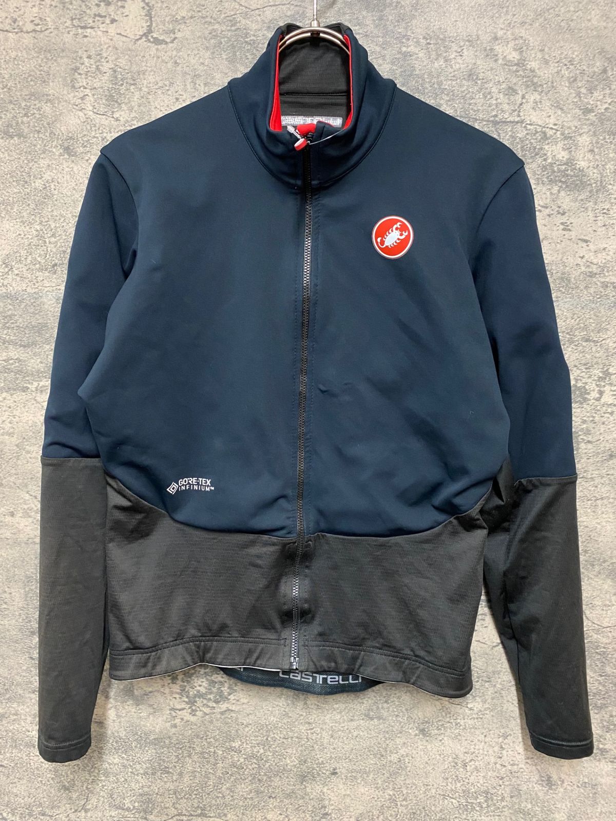 KG029 カステリ CASTELLI 長袖 サイクルジャージ 黒 M 裏起毛 GORE-TEX INFINIUM