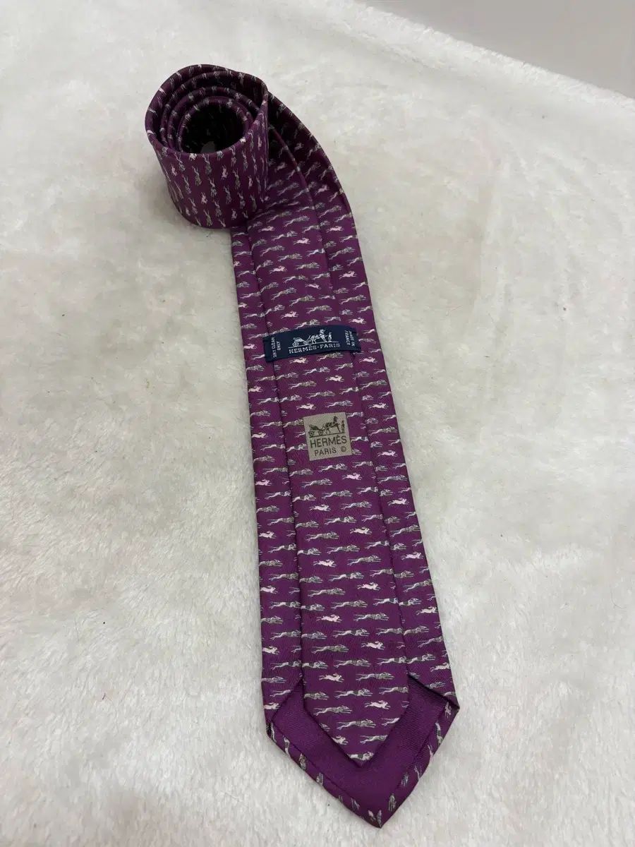エルメス シルク ネック タイ パープル(正規品)