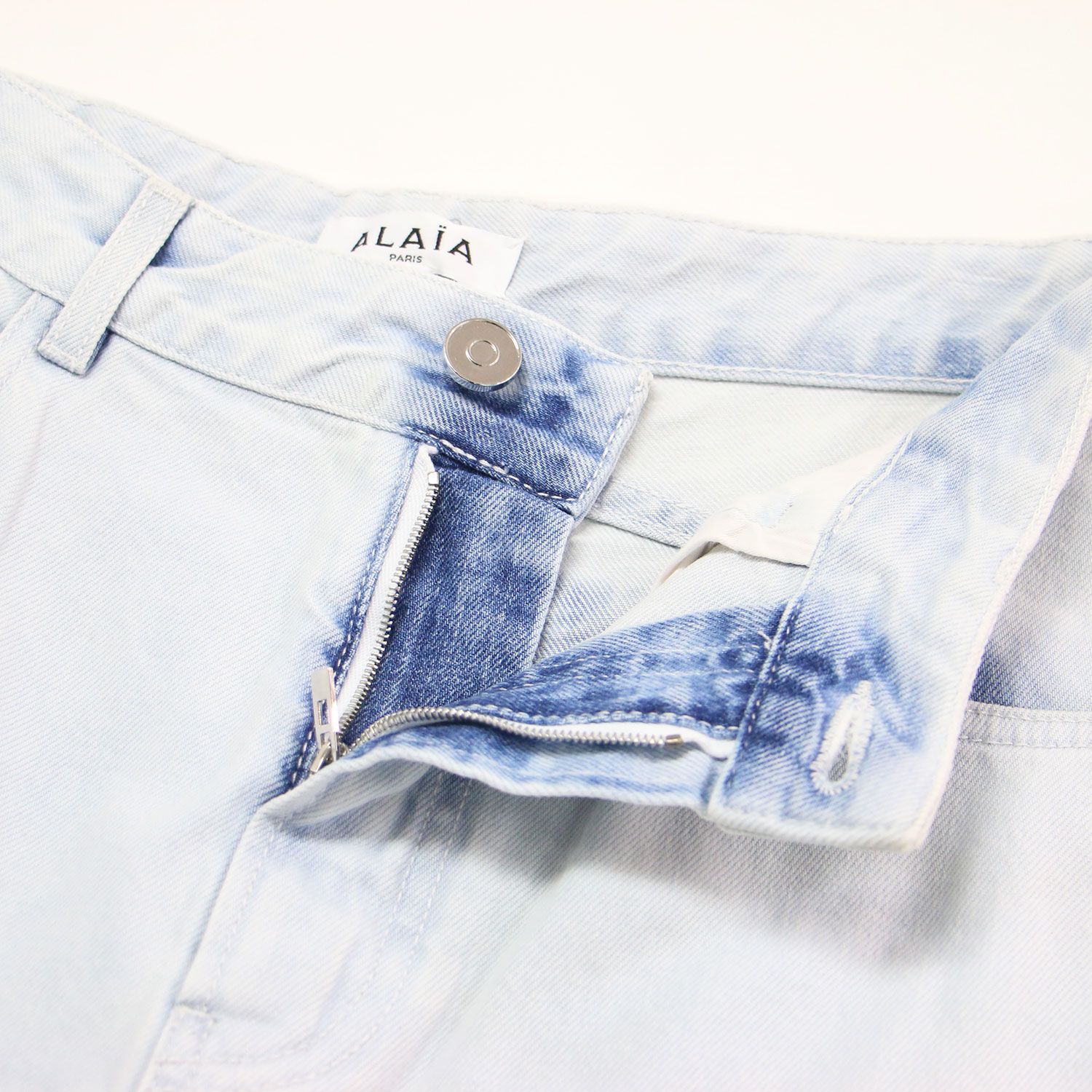 ALAIA アライア パンツ ライトブルー サイズ:36(S) | 25秋冬 ラウンド 
