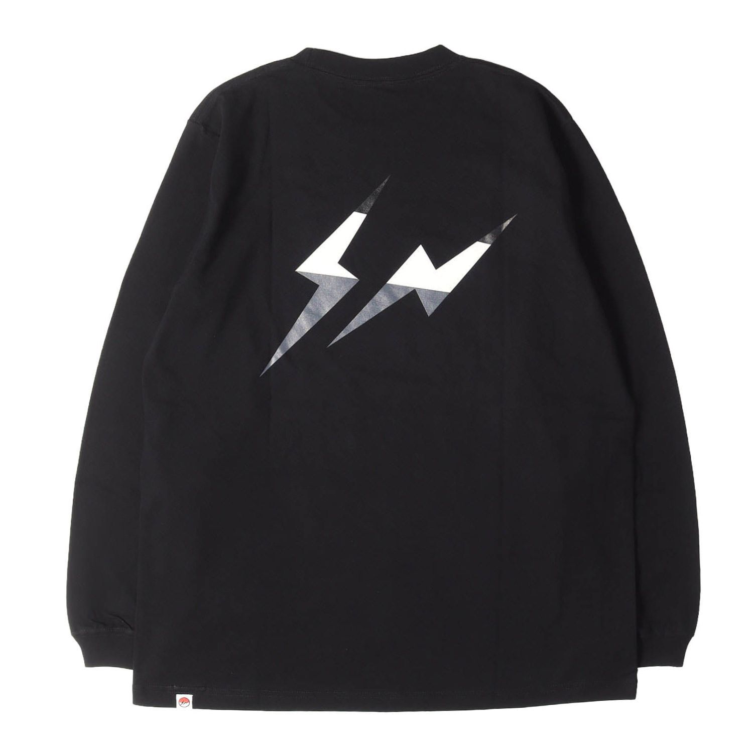 【新品】fragment design フラグメント デザイン Tシャツ ブラック 黒 サイズ:M | ポケットモンスター / ポケモン THUNDERBOLT PROJECT カビゴン ロングスリーブ Tシャツ | トップス カットソー 長袖【メンズ】