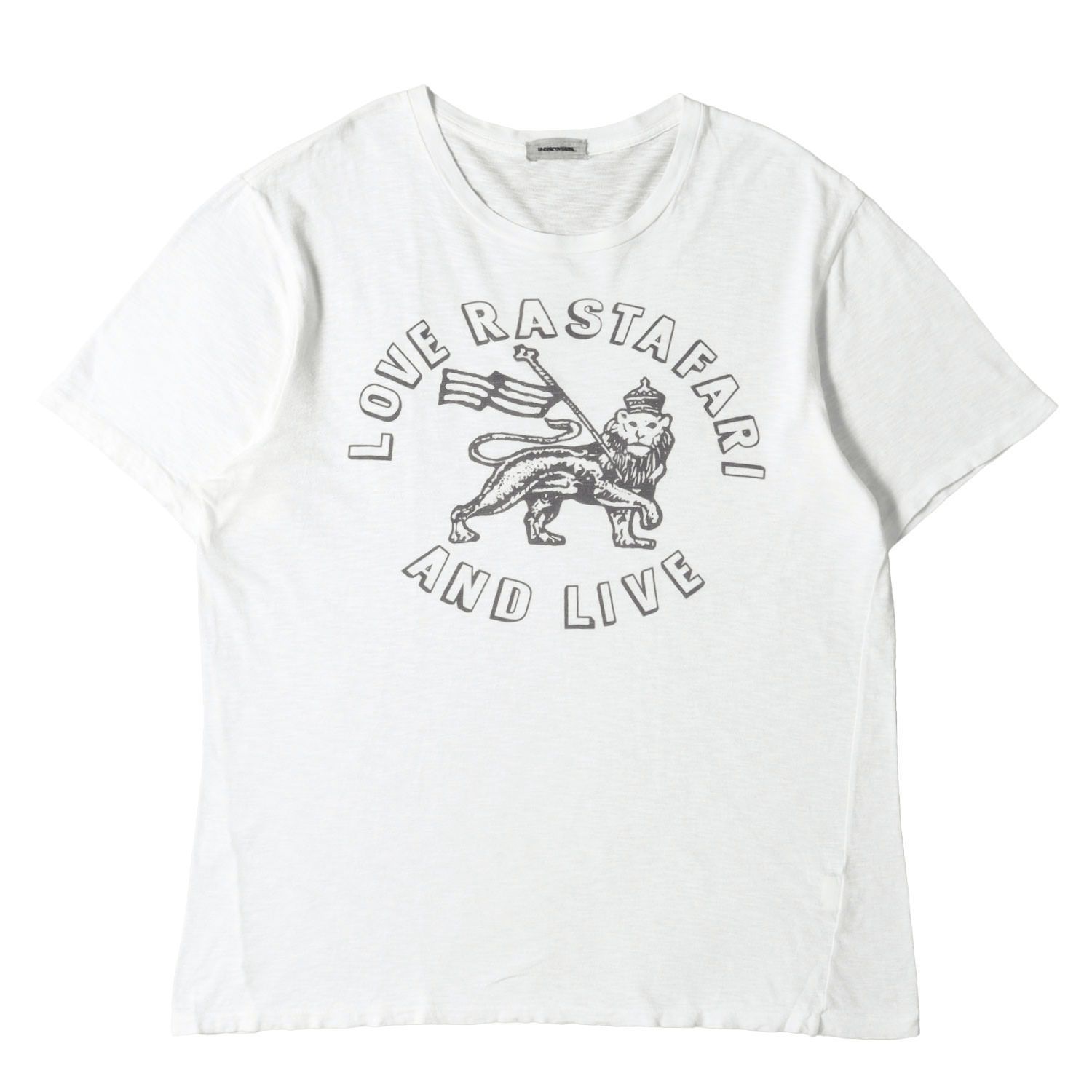 UNDERCOVER アンダーカバー Tシャツ ホワイト 白 サイズ:2 | 00s パティ・スミス LOVE RASTAFARI Tシャツ | トップス カットソー 半袖【メンズ】【中古】