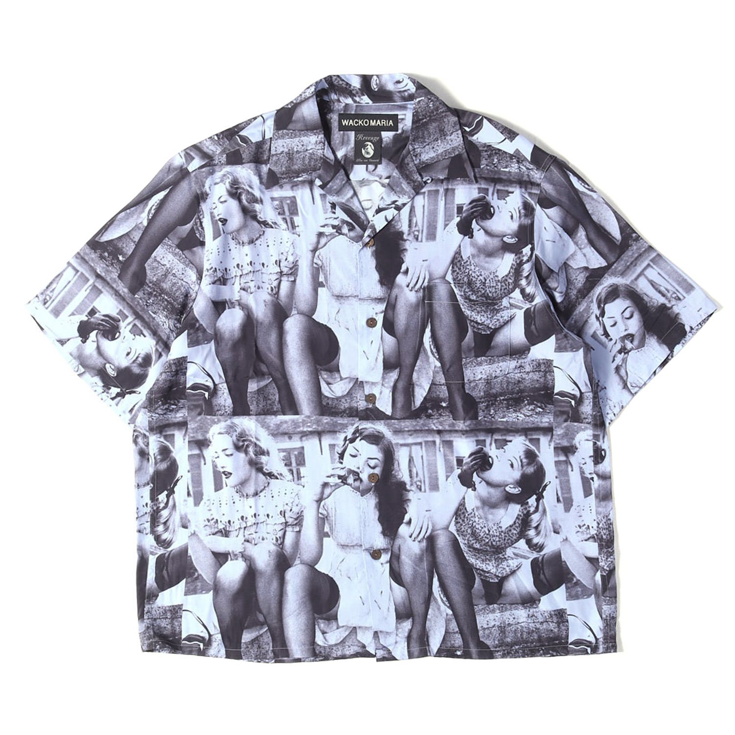 【美品】WACKO MARIA ワコマリア シャツ パープル サイズ:M | 25SS Ellen von Unwerth Revenge レーヨン ハワイアンシャツ / アロハシャツ(HAWAIIAN SHIRT) | トップス【メンズ】【中古】