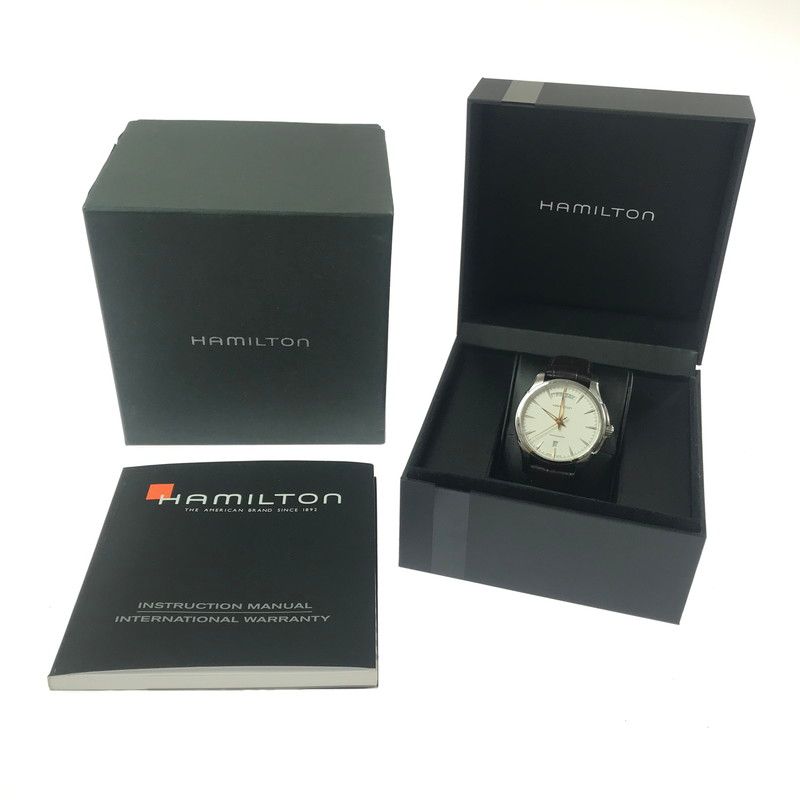 【中古品】 HAMILTON ハミルトン JAZZMASTER H325050 ジャズマスター デイデイト 自動巻腕時計 【197-260607-na-02-tagh】