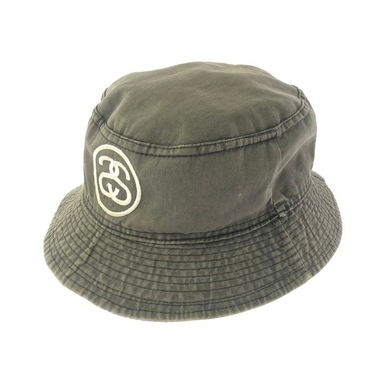 【現状渡し品】 OLD STUSSY オールド ステューシー 80'S SS LINK BUCKET HAT 帽子 80年代 SS リンク バケットハット 黒タグ 帽子 【185-260607-na-10-tagh】