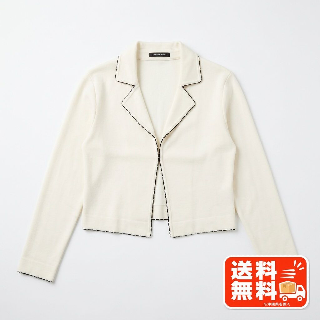 pierre cardin ピエールカルダン ジャケット ホワイト ステッチ M