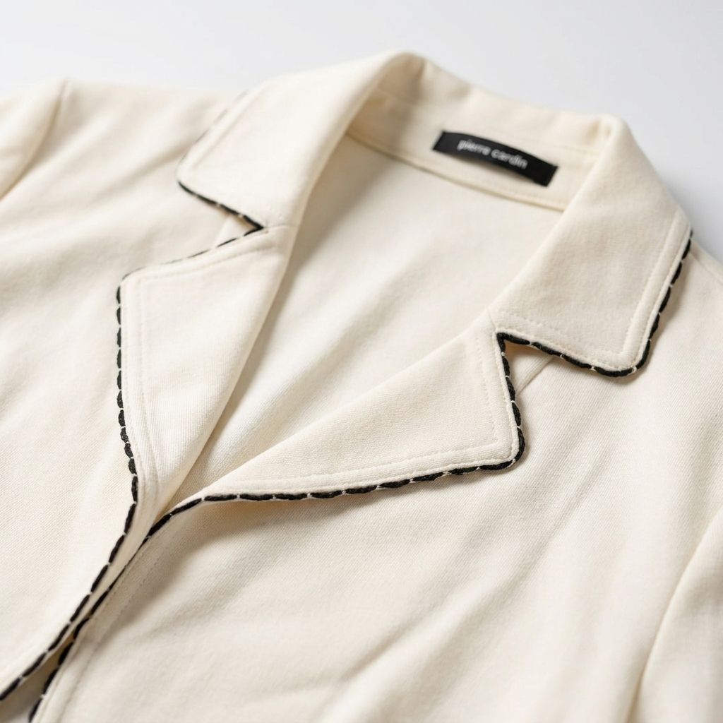 pierre cardin ピエールカルダン ジャケット ホワイト ステッチ M