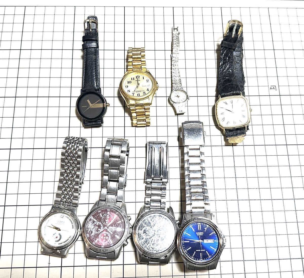 メンズ腕時計 8本セット SEIKO ALBA CASIO等 腕時計 まとめ 8本セット SEIKO セイコー 7本 CASIO カシオ 1本