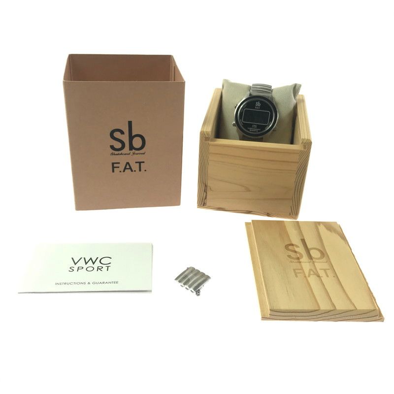 【中古品】 F.A.T. エフエーティー × SB SKATEBOARD JOURNAL × VAGUE WATCH CO. F32310-AC01 DG2000 JD2000 デジタル腕時計 余りコマ4個 【197-260607-na-03-tagh】