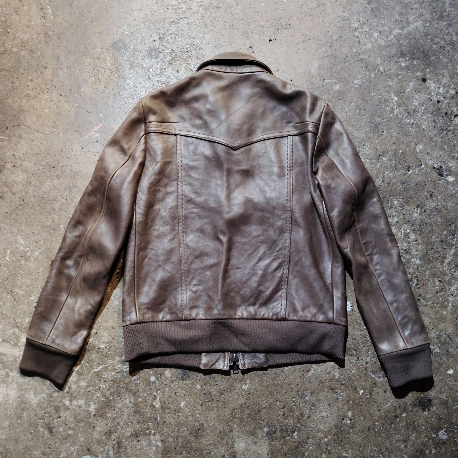 NUMBER (N)INE ナンバーナイン 07AW リブレザージャケット NUMBER(N)INE 07aw リブレザージャケット 羊革 シングルライダース