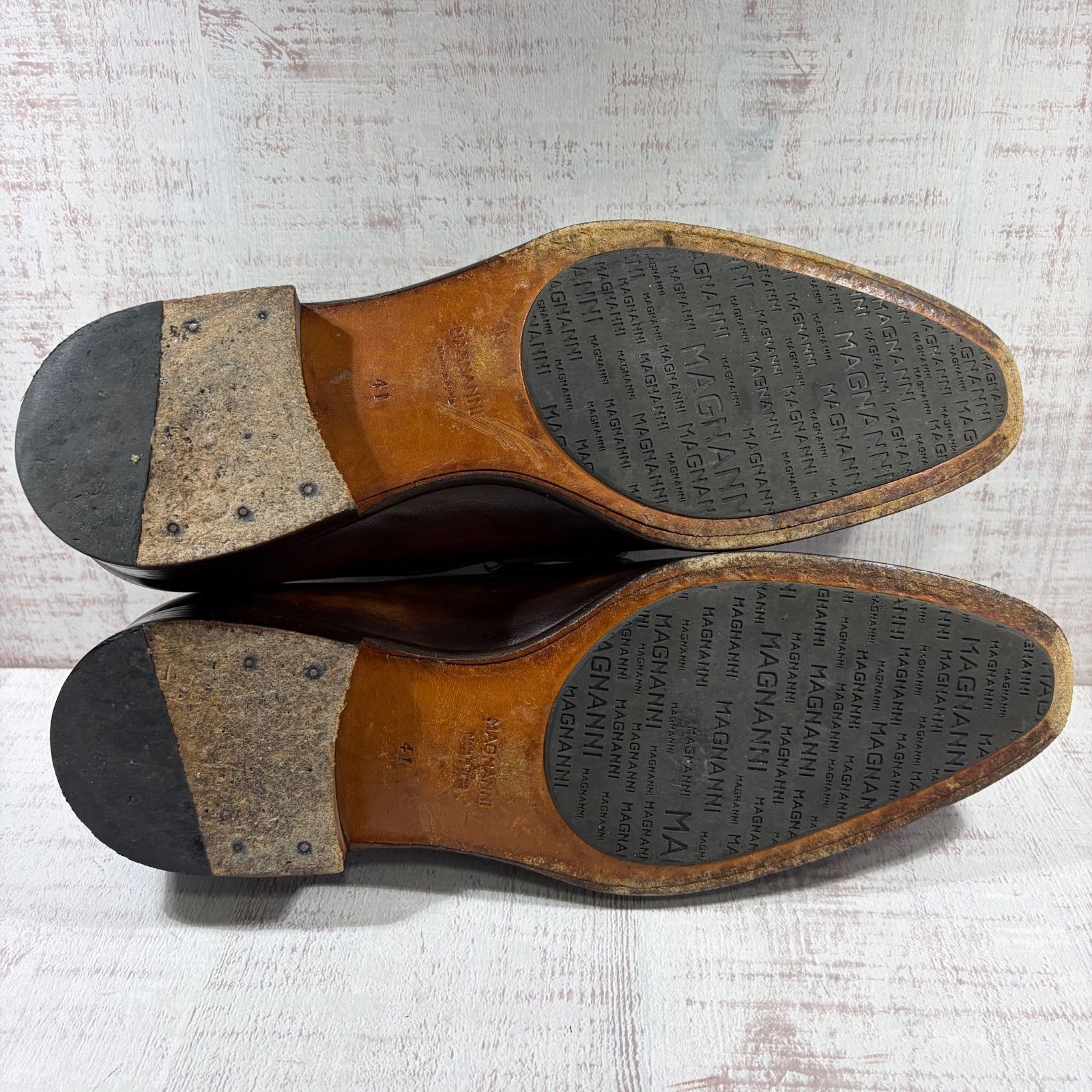 MAGNANNI マグナーニ 20597 ペニーローファー EU41 26.0cm メンズ ブラウン パティーナ