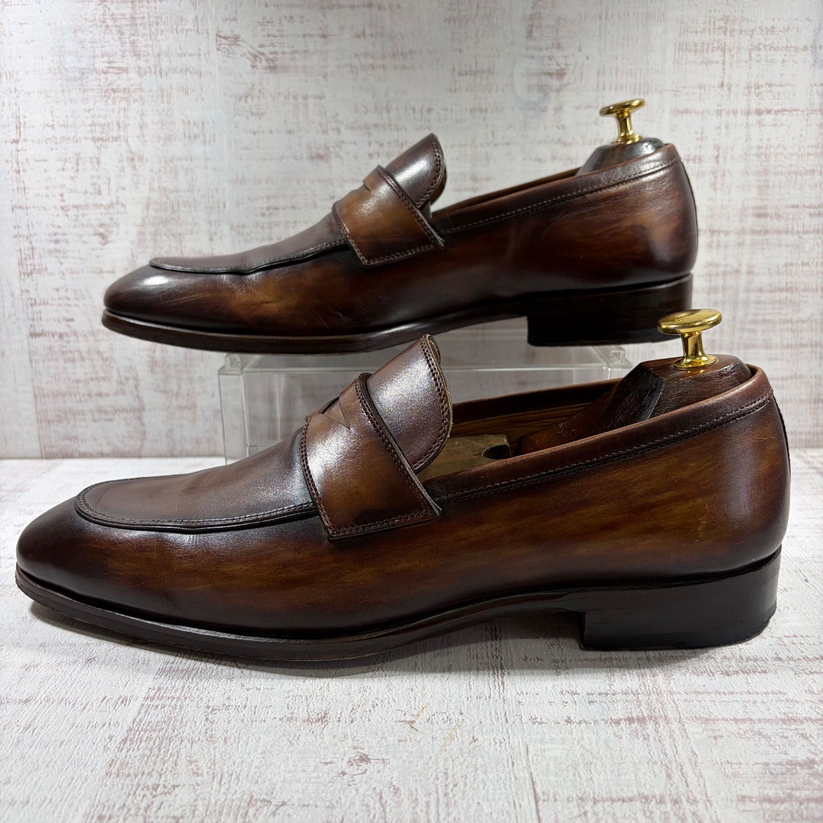 MAGNANNI マグナーニ 20597 ペニーローファー EU41 26.0cm メンズ ブラウン パティーナ