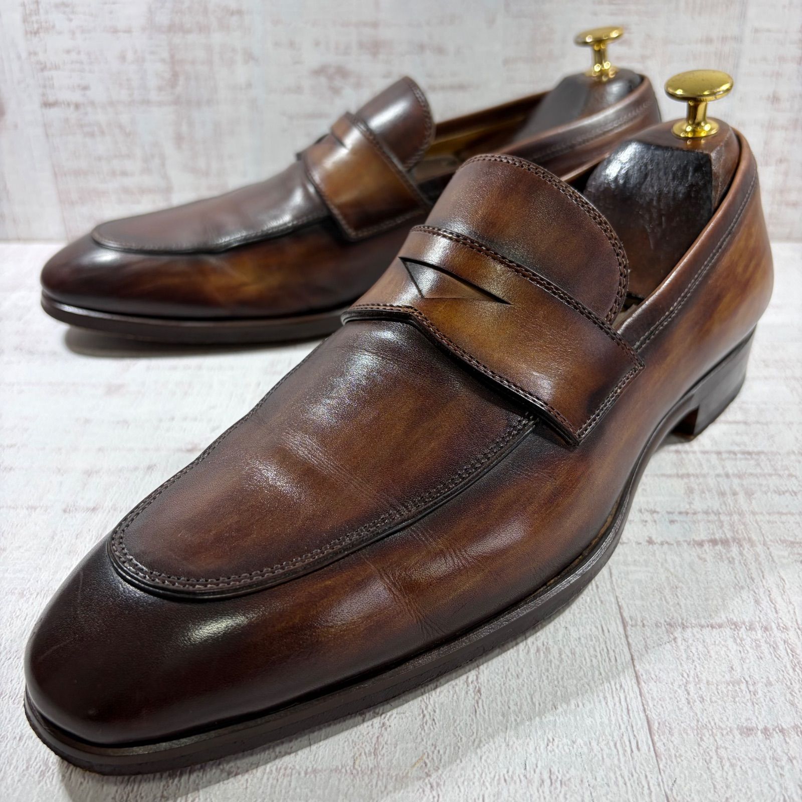MAGNANNI マグナーニ 20597 ペニーローファー EU41 26.0cm メンズ ブラウン パティーナ
