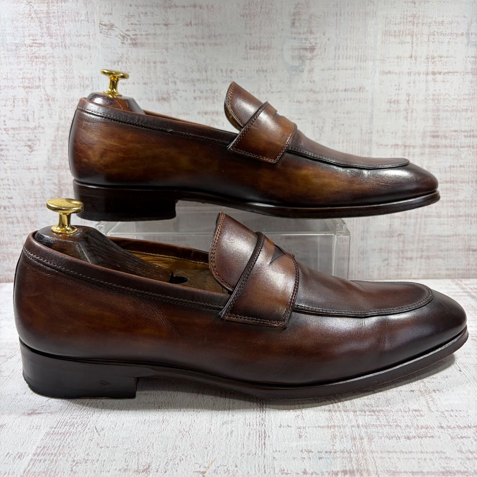 MAGNANNI マグナーニ 20597 ペニーローファー EU41 26.0cm メンズ ブラウン パティーナ