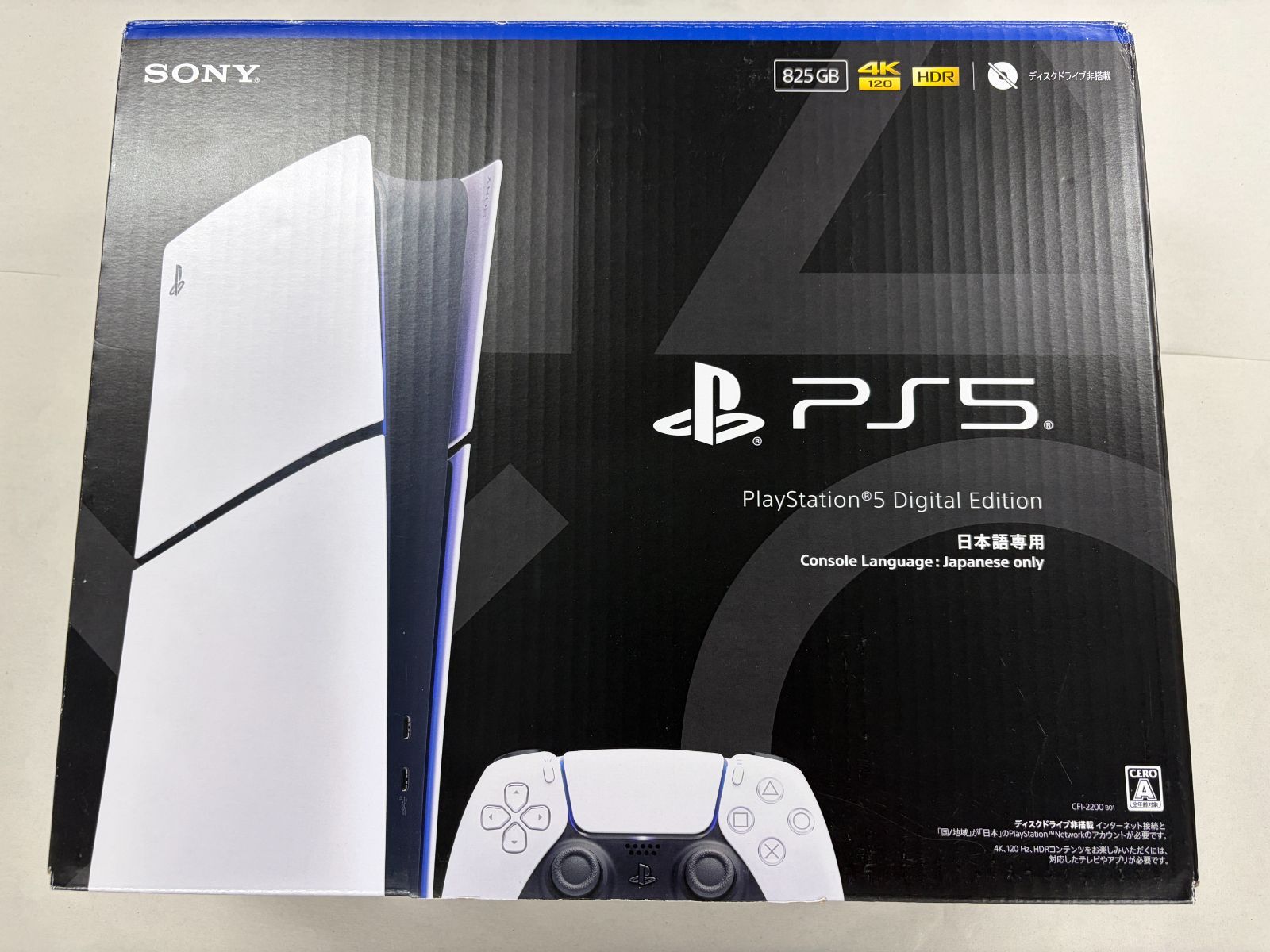 【未開封・箱つぶれ】SONY PS5 プレイステーション5 デジタル・エディション 日本語専用 Console Language： Japanese only CFI-2200B01 825GB 本体